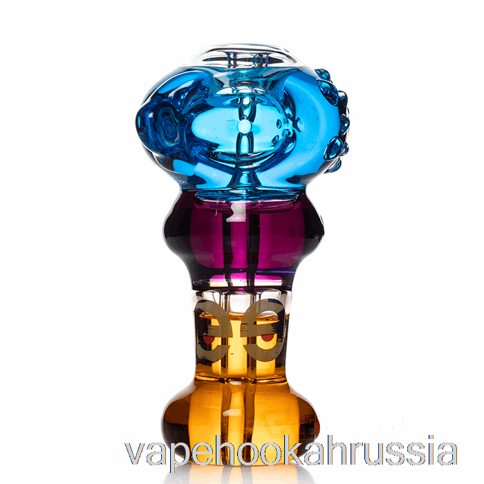 Vape Russia Cheech Glass Тройная замораживаемая ложка Ручная трубка Синий / Фиолетовый / Оранжевый
